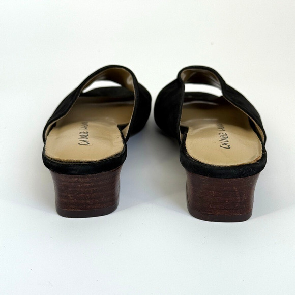 Vtg Y2K Chinese Laundry Womens Marilyn Mules Size 9 Suede Heels Minimalist 90s - Picture 4 of 10